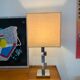 Vintage space age modernist chrome lamp circa 1970