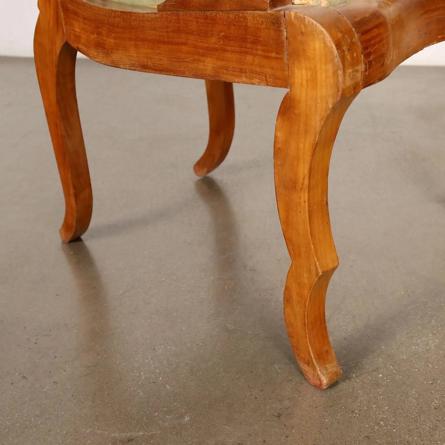 Louis-Philippe antique armchair in cherry wood, Italy, 19th century