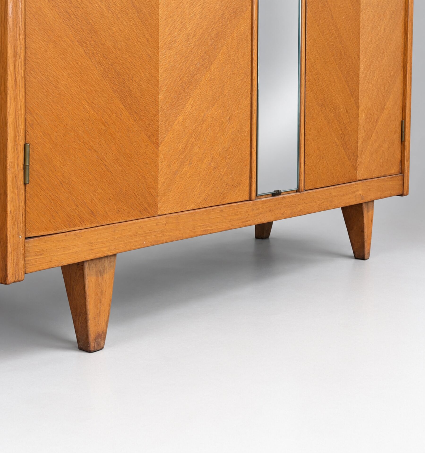 Wardrobe with 2 doors and mirror on the front, 1960, France