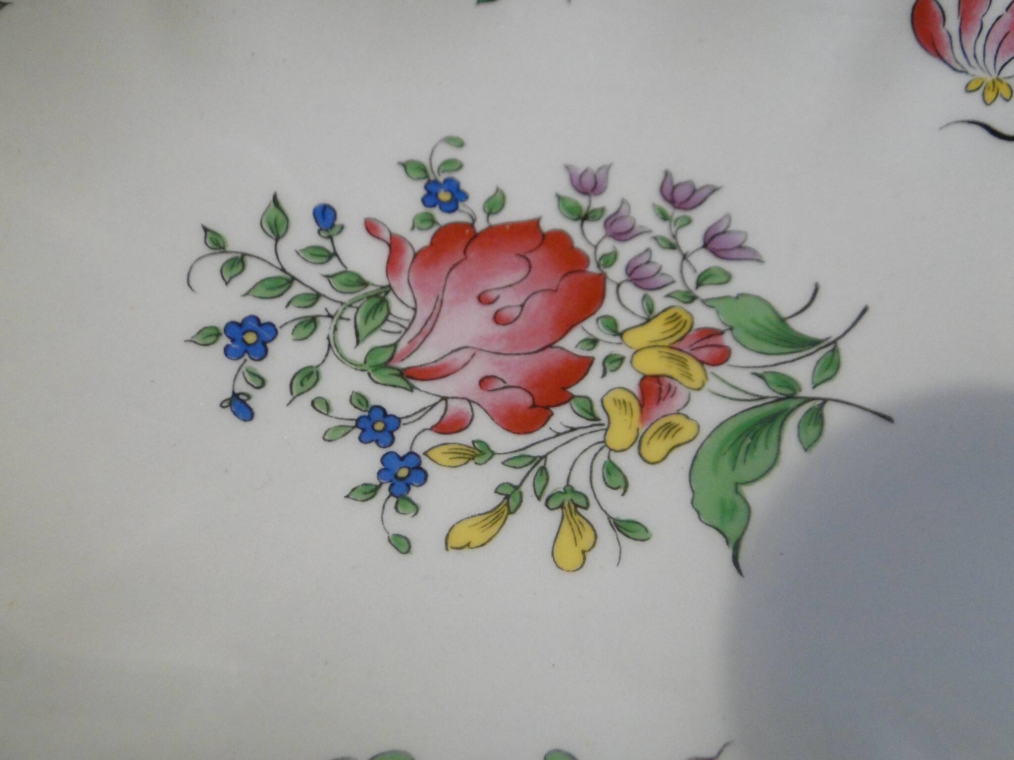 KG Luneville flowered earthenware dish