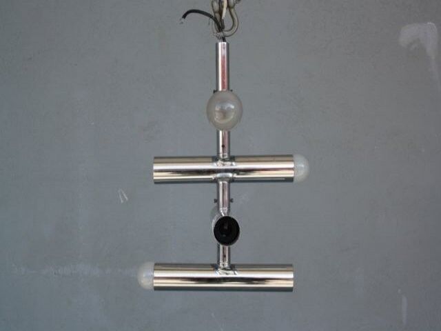 Chrome chandelier vintage 1970 swivel design