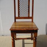 Chair in solid wood and metal