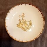 Limoges porcelain signed Bernardaud with gold border and central decoration country scenes