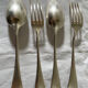 Silver metal cutlery