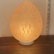 Vintage 1970s speckled glass egg lamp by Vianne in pink.