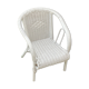 Fauteuil enfant en osier blanc vintage