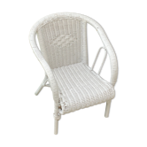 Children's armchair in vintage white wicker
