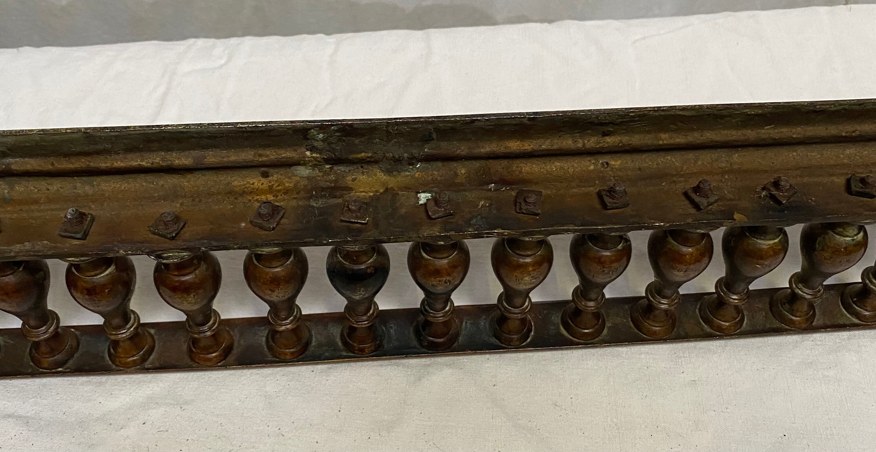 Fireplace bar, bronze fireplace bar Louis XVI style, Napoleon III era