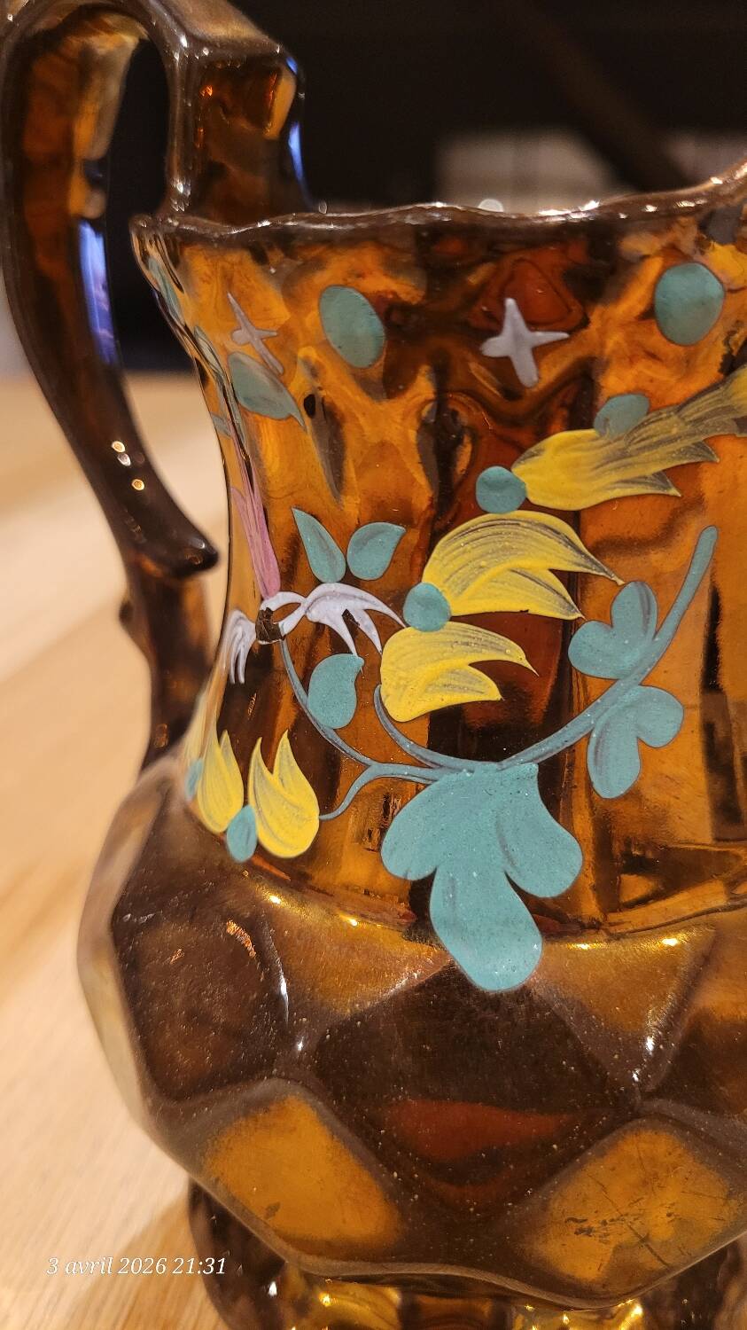 Old jug in Jersey pottery