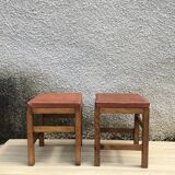 Solid oak stools 1950 school reconstruction