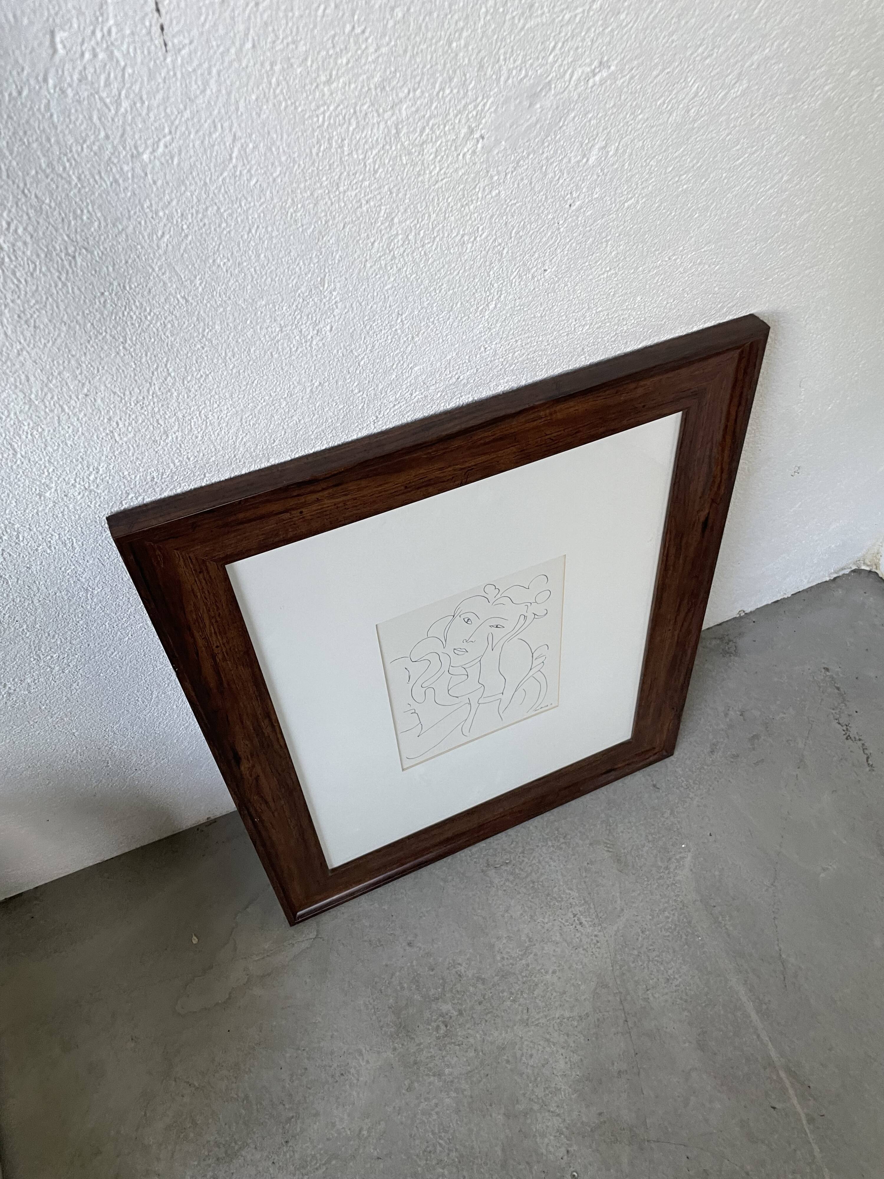 Henri Matisse vellum screenprint framed by King McGraw