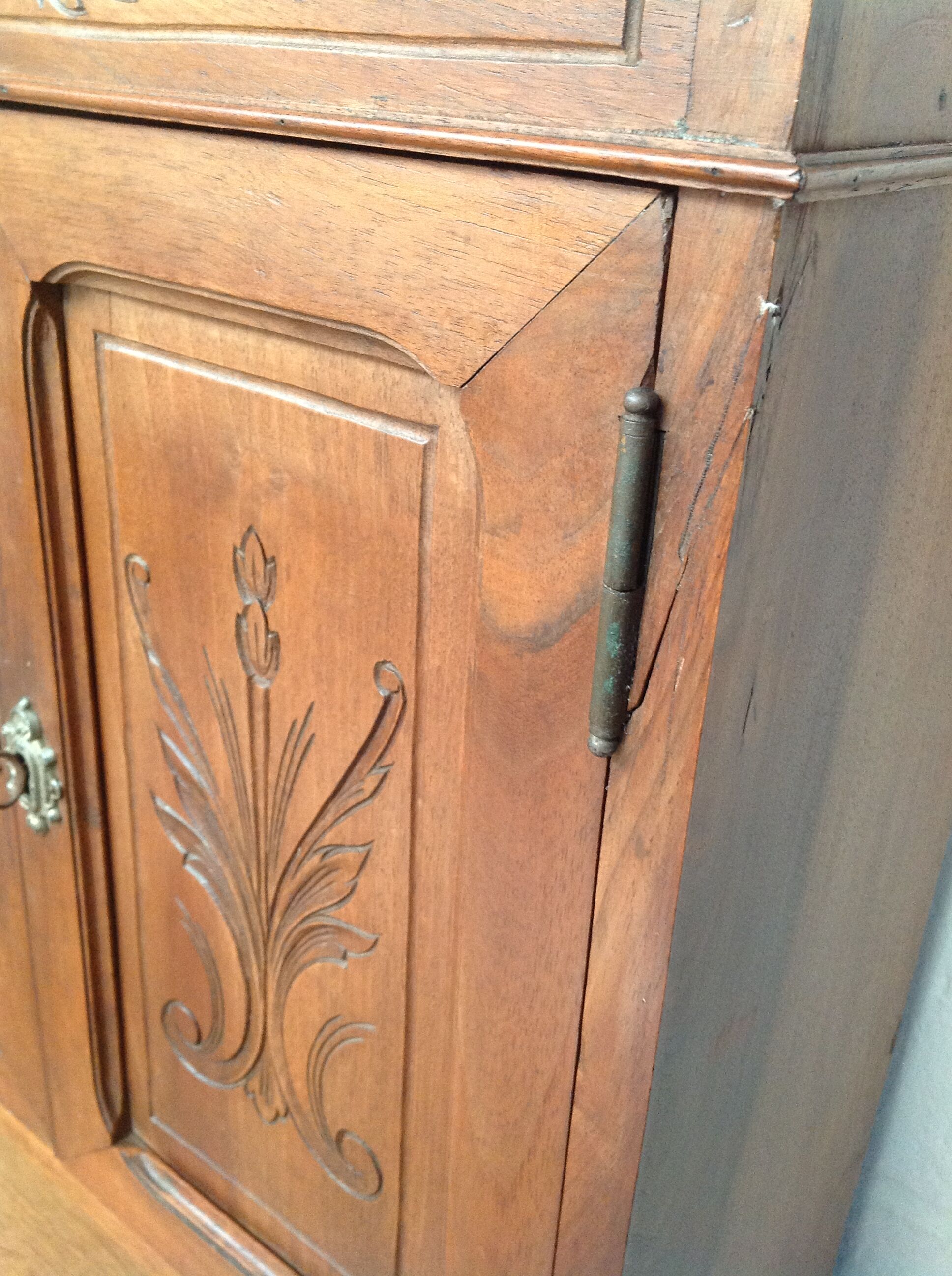 Secretary carved wood