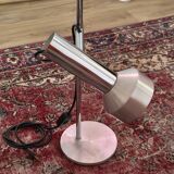 Lampe de Bureau Vintage Chrome & Aluminium – Design 70s – Réglable