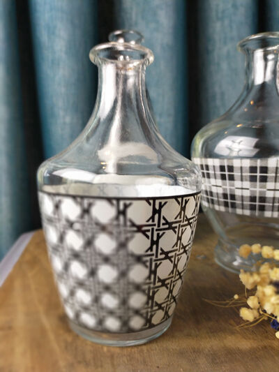 Set of three vintage decanters