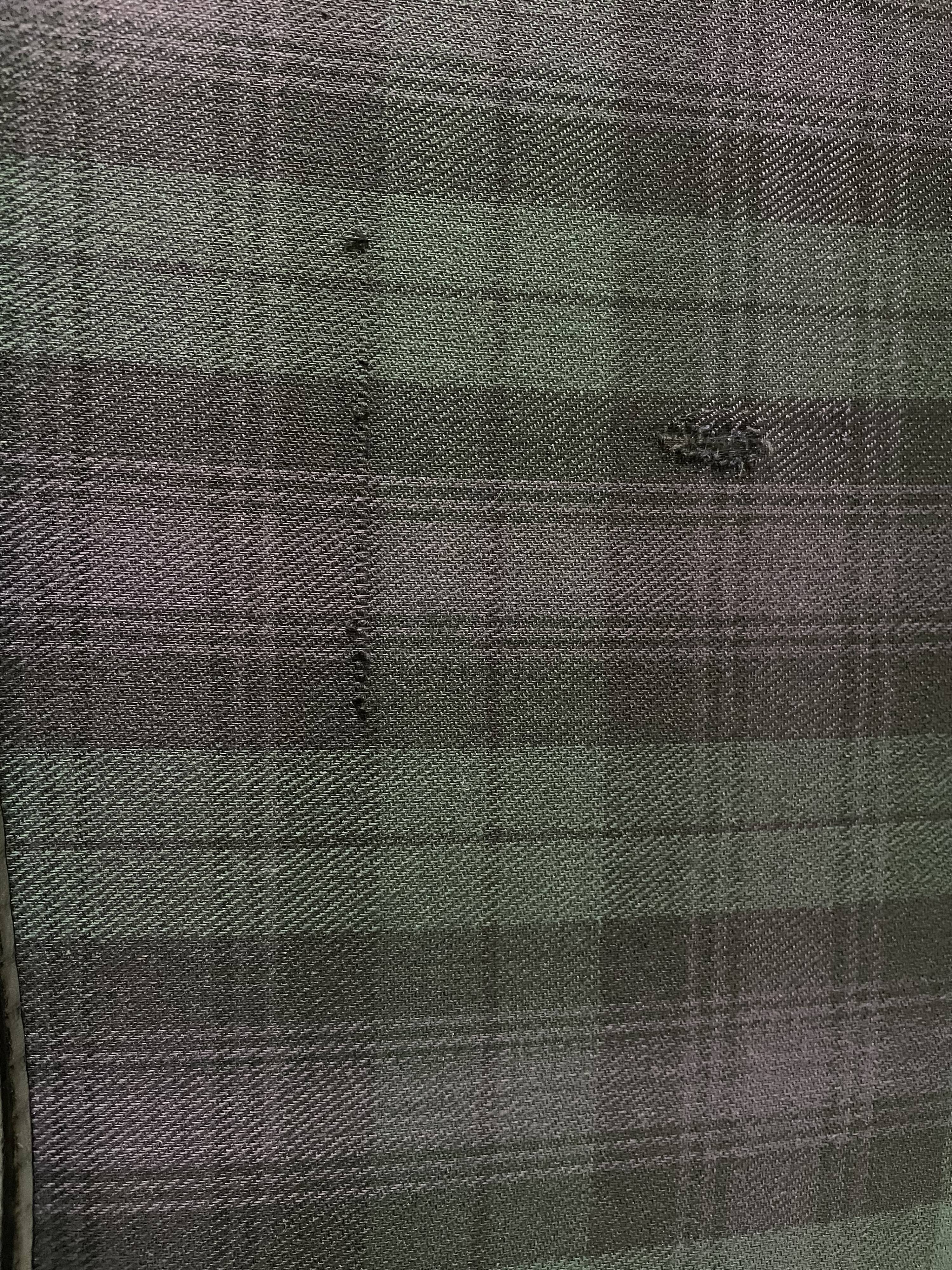 Tartan check suitcase