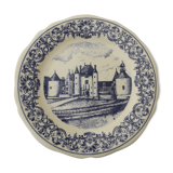 Gien Castle earthenware plate diam 22 cm