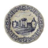 Assiette en faïence de Gien  château de Chamerolles diam 22 cm