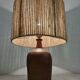Vintage stoneware lamp and jute rope