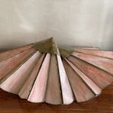 Pairs of brass and glass wall lights