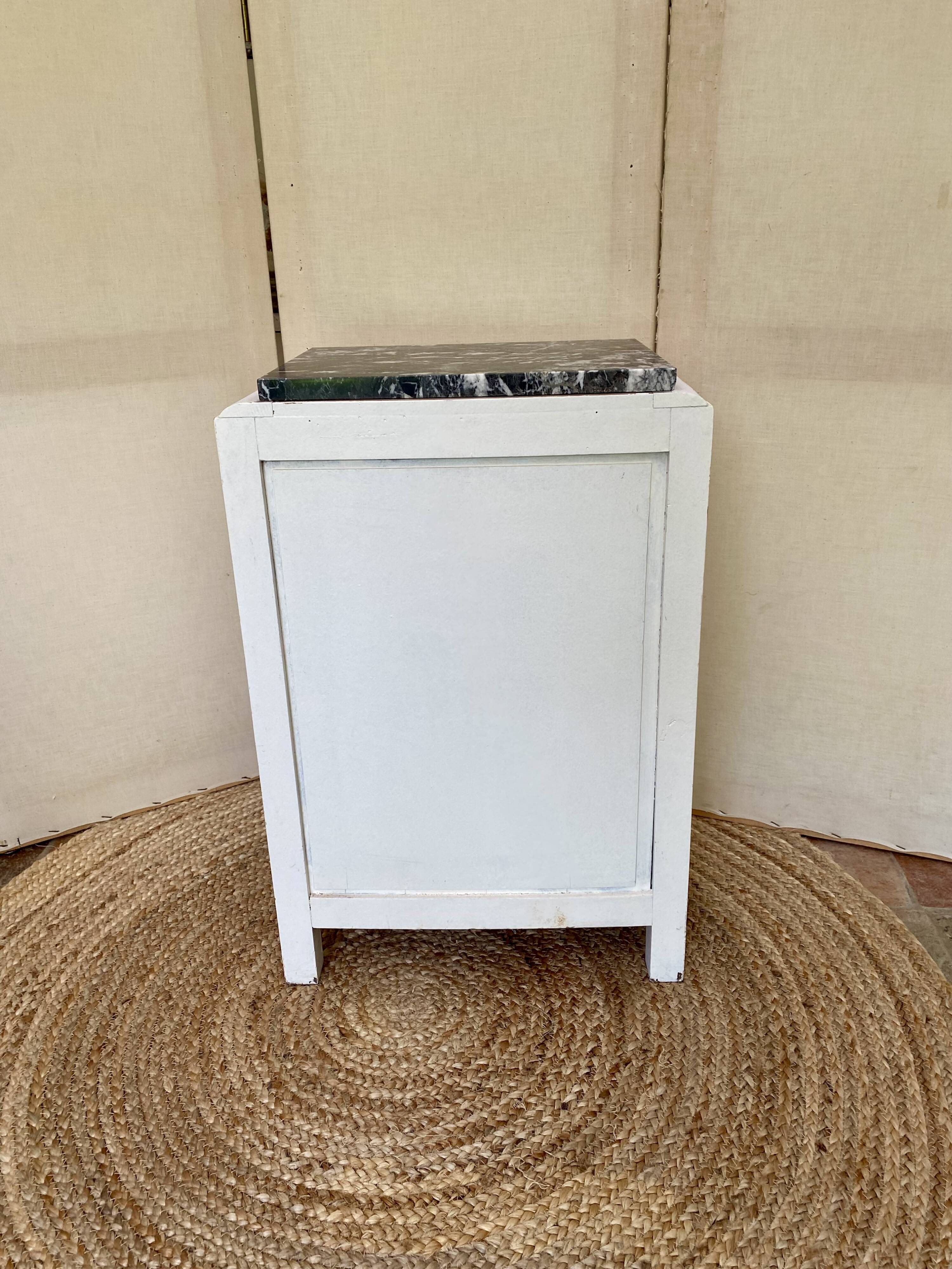 Wood and marble bedside table, 1940