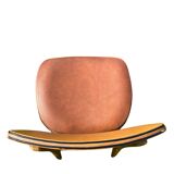 Pair of Scandinavian wood and leather chairs, Circa 1960