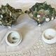 Vintage ceramic teapots barbotine style