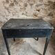 Bureau d'école français ancien, bureau d'écriture noir, bureau à abattant, vers 1900