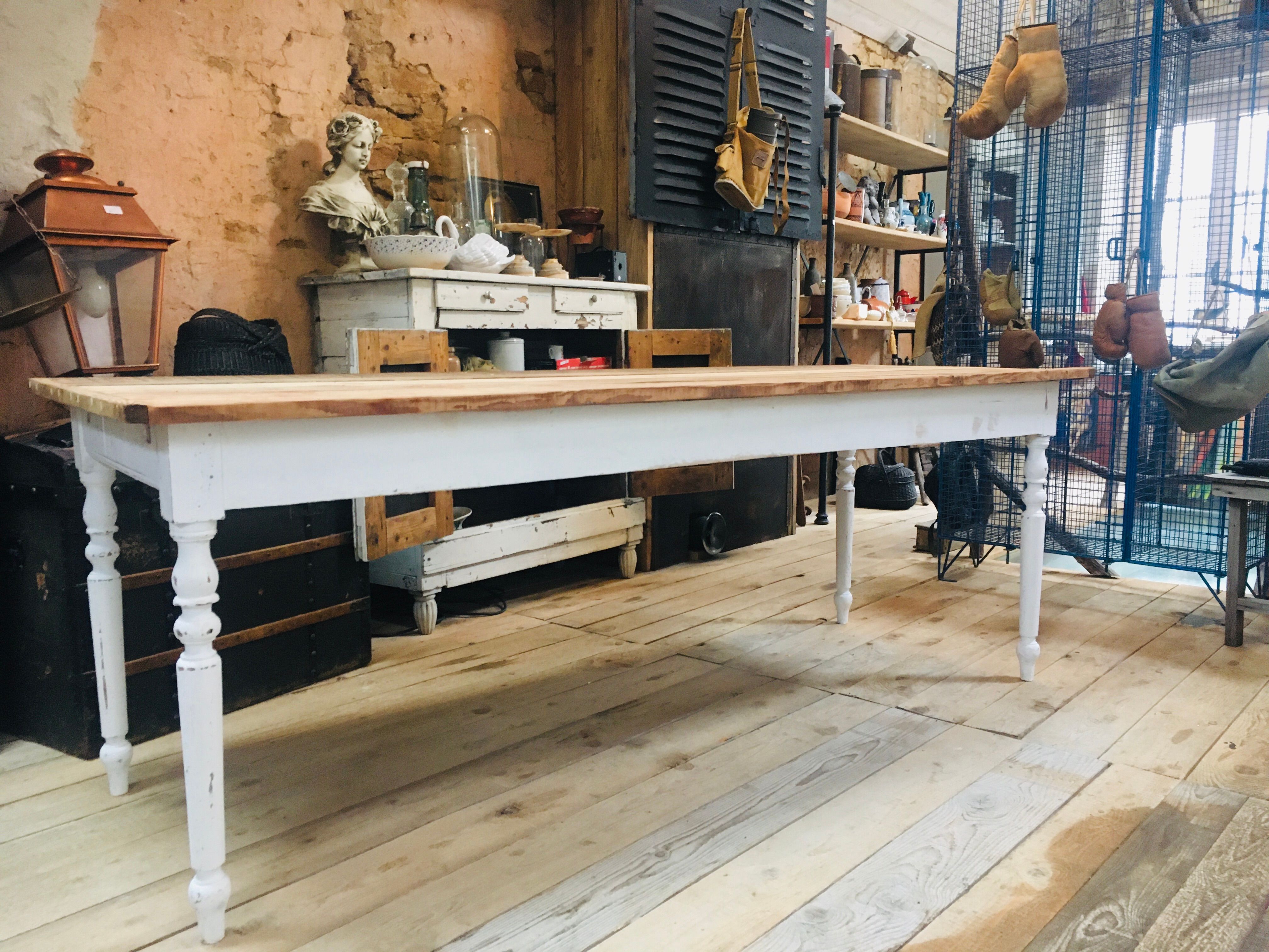 Large white fir country table 1930s