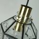 Glashuette Limburg SUSPENSION abat-jour en verre clair et laiton1960s 70s