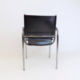 Strässle HE leather lounge chair by Hans Eichenberger