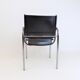 Strässle HE leather lounge chair by Hans Eichenberger