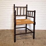 Antique Dutch bobbin chair, 1920s