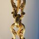 Solid bronze chandelier with crystal pendants and candle holders - Lucien GAU