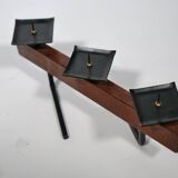 Teak Candle Holder Mid Century 1950s