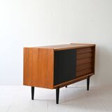 Scandinavian sideboard black accents
