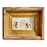 Marble bas-relief tableau of Putti
