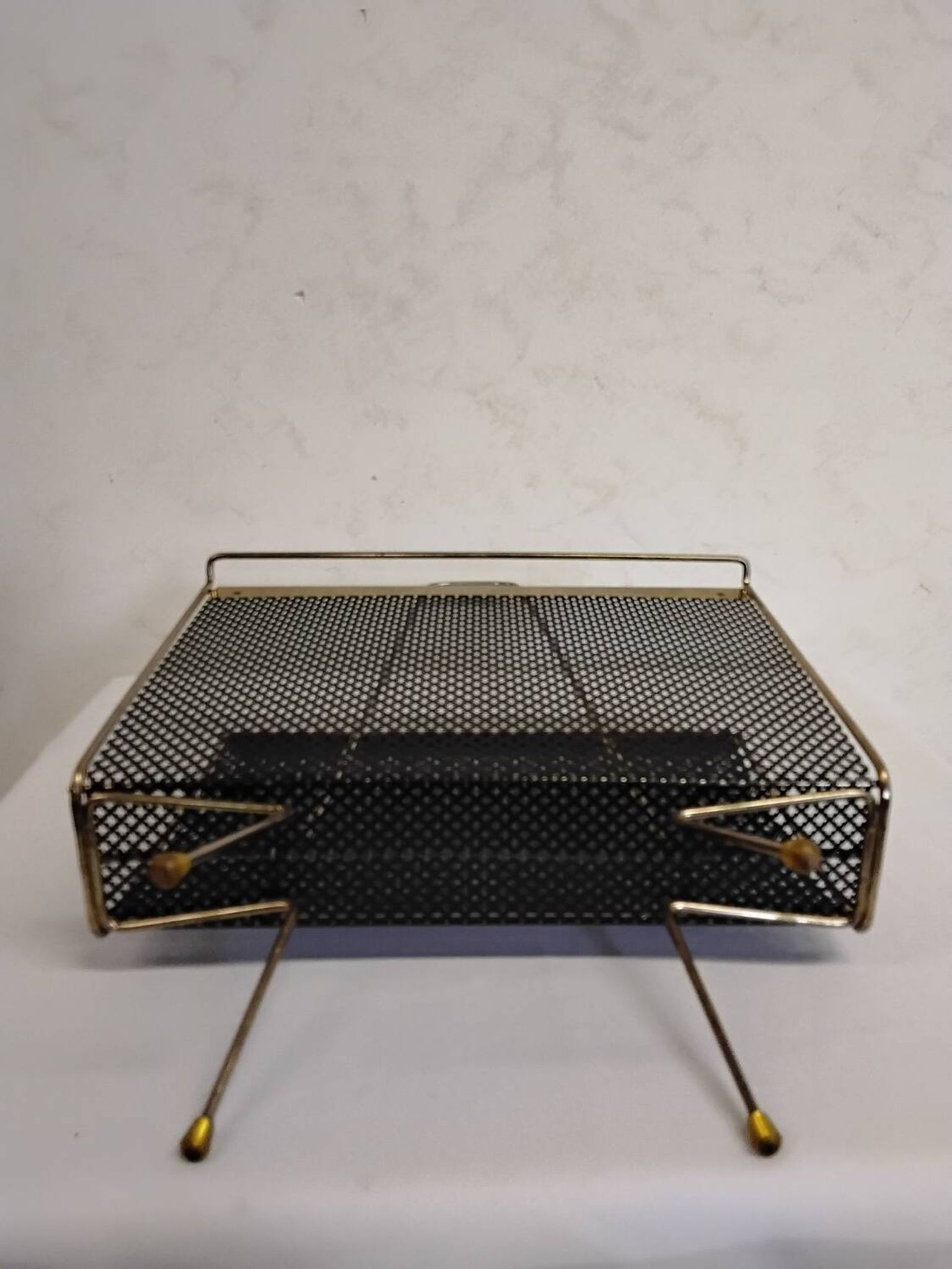 Porte-revues vintage doré années 60