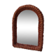 Miroir vintage en osier 34x47cm