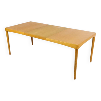 Table à manger extensible en chêne par HW Klein pour Bramin années 60