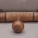 Wall-mounted coat rack in antique wood