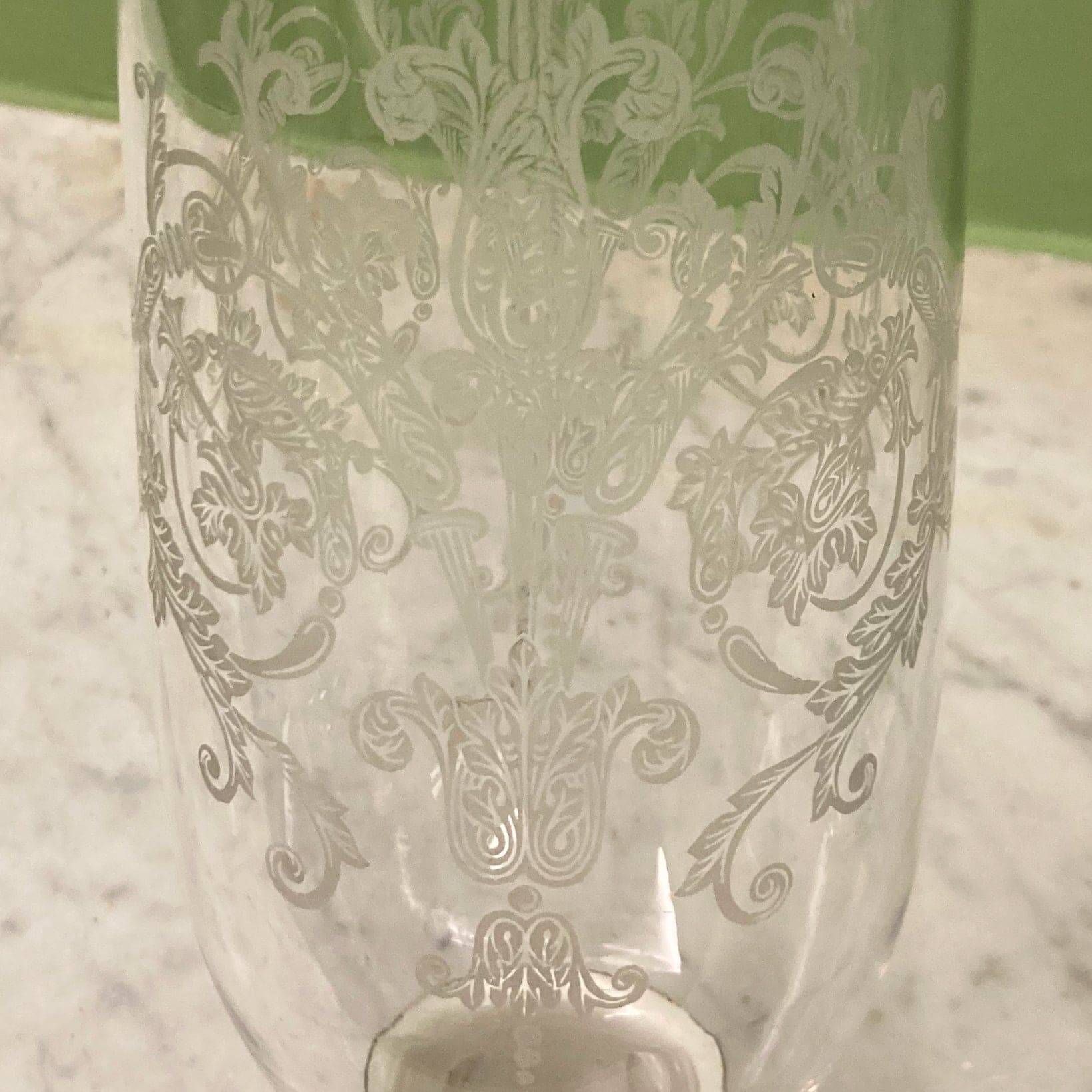 Baccarat crystal bamboo twist candle holder, signed.