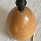 Vintage turned wooden lamp 1970