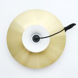 Vintage pendant lamp in golden brass, danish 1970s