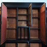 Vintage painted wooden bookcase