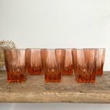 6 vintage “art deco” Rosaline glasses