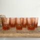 6 vintage “art deco” Rosaline glasses