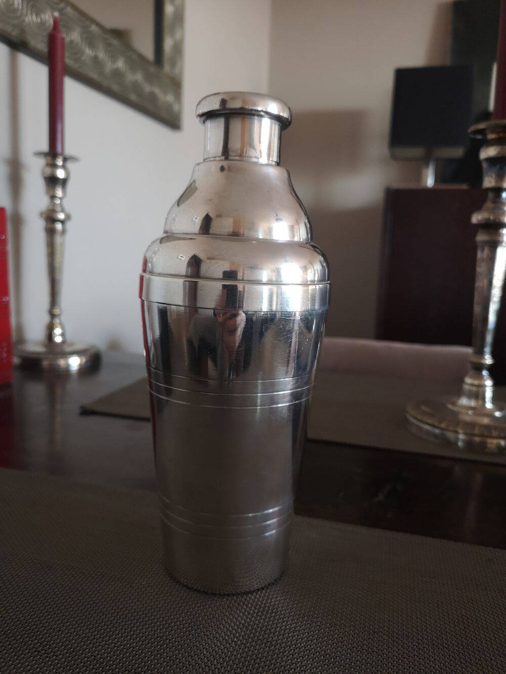 Art Deco silver metal shaker - Oscar Wiskemann - 1930s