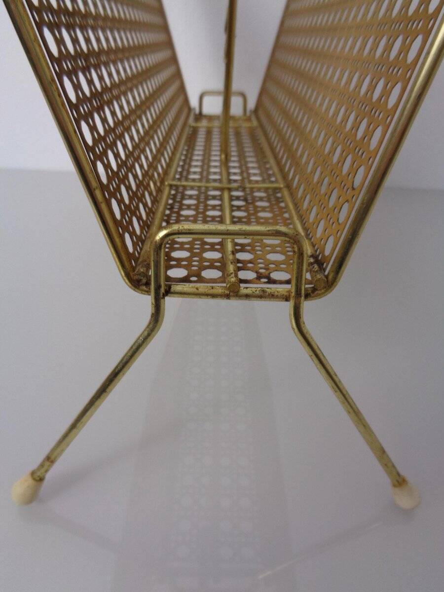French metal magazine rack, 1960s