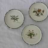 Set of wooden floral coasters