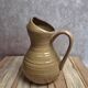 Vintage beige glazed stoneware jug – original shape